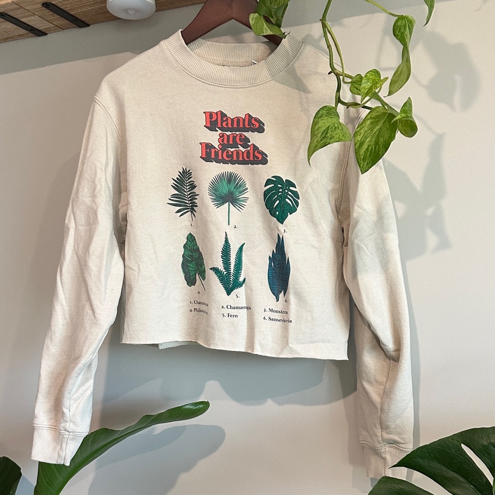 Mighty Fine Cream 'Plants are Friends' Sweater